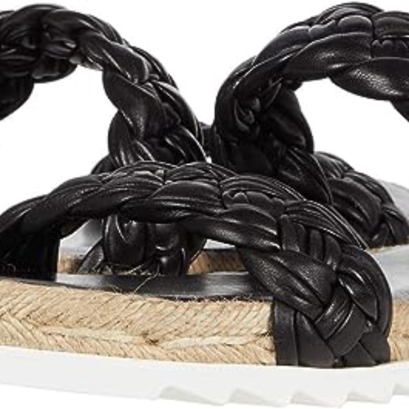 Marc Fisher [ Women's 9 ] Jaimee Espadrille‎ Braided Slide Sandal Black - Picture 12 of 12